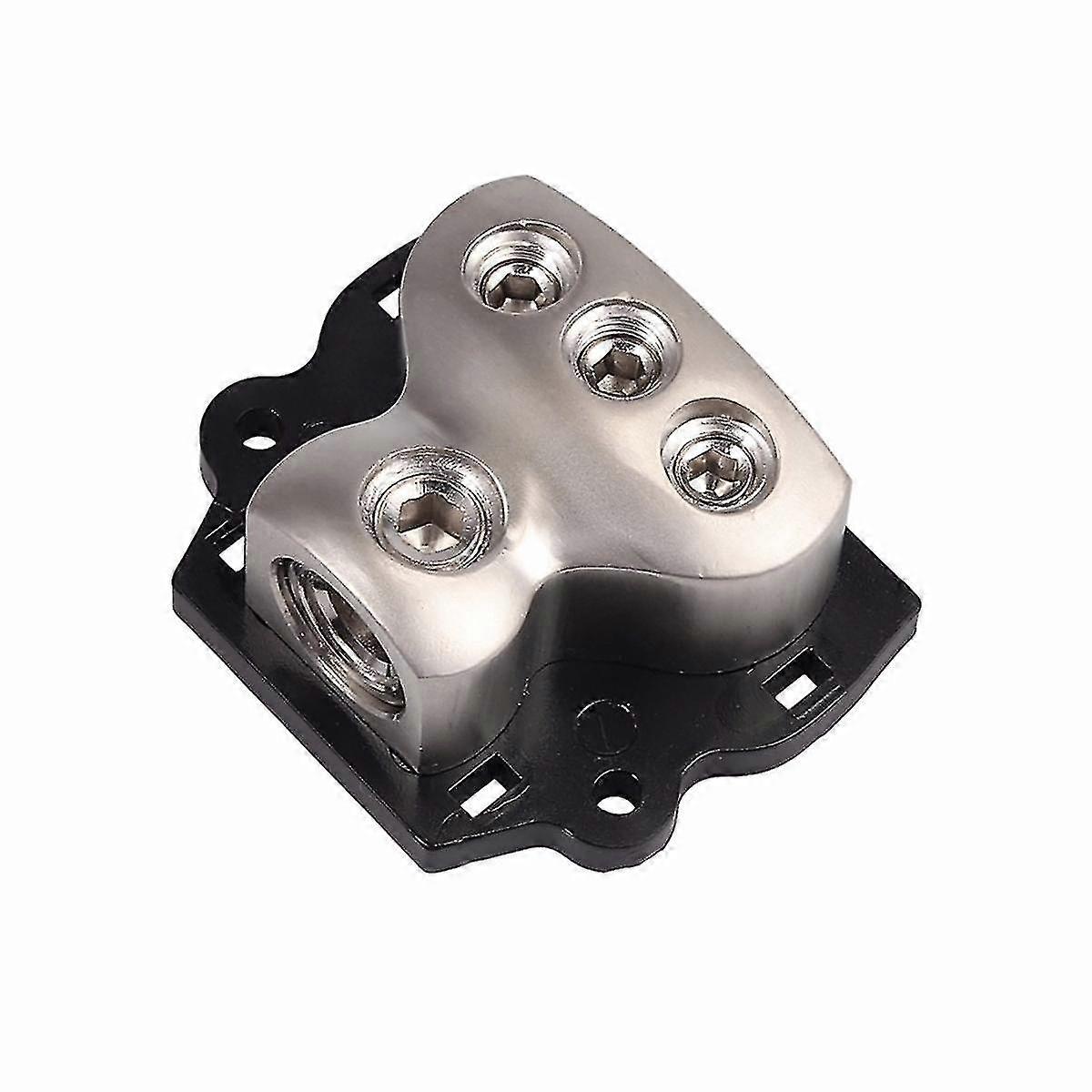 3-Way Power Distribution Block 1x0 Gauge in 3x4 Gauge Out Power Distribution Block for Car Audio Splitter
