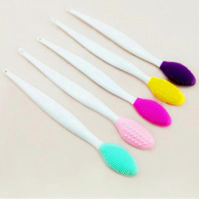 6Pc Set Soft Blackhead Remover Lip Exfoliating Brush Safe Double-Sided Wash Face