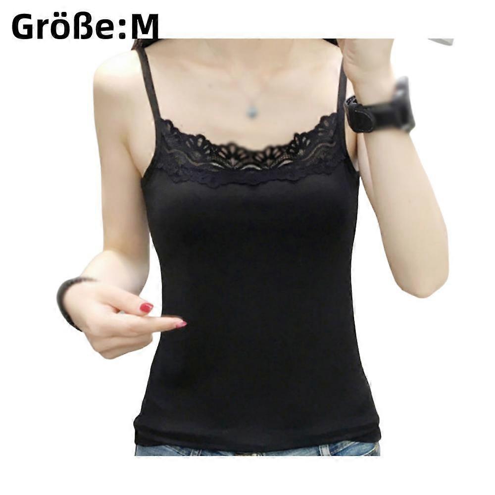 1pcs-lace camisole-black