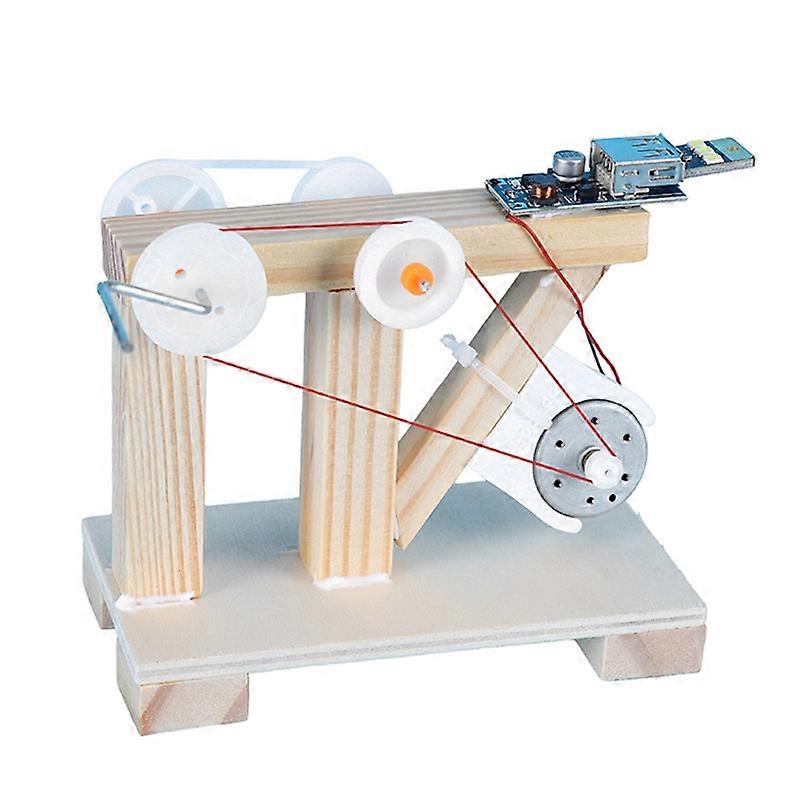 Dynamo Toy Experimental DIY Wood Stem Invention Science Physic Educational Generator for Kids KAESI