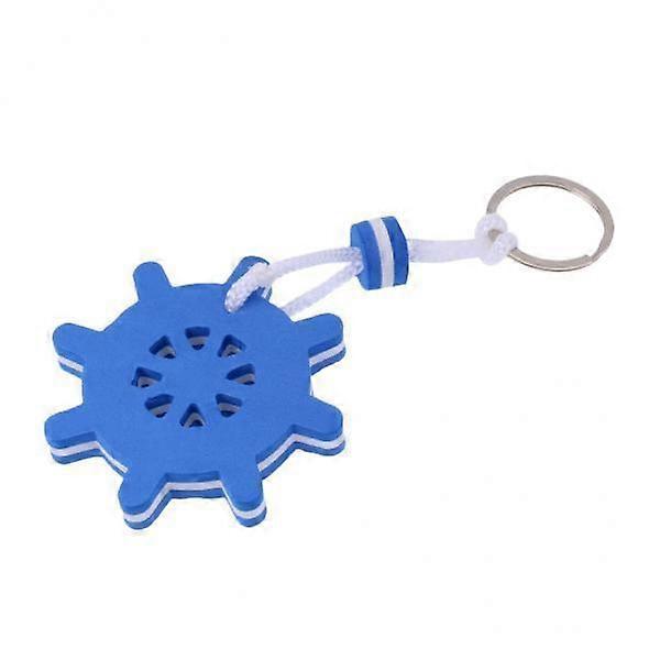 3xNovelty Boating Floating Key Chain Key Ring Keychains Float Blue Rudder