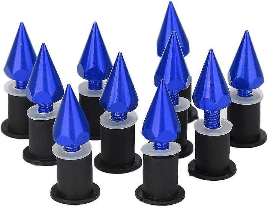 Wind Screen Spike Bolts,Windshield M5 Screws Nuts Fit for Motorcycle Modification(blue)10pcs