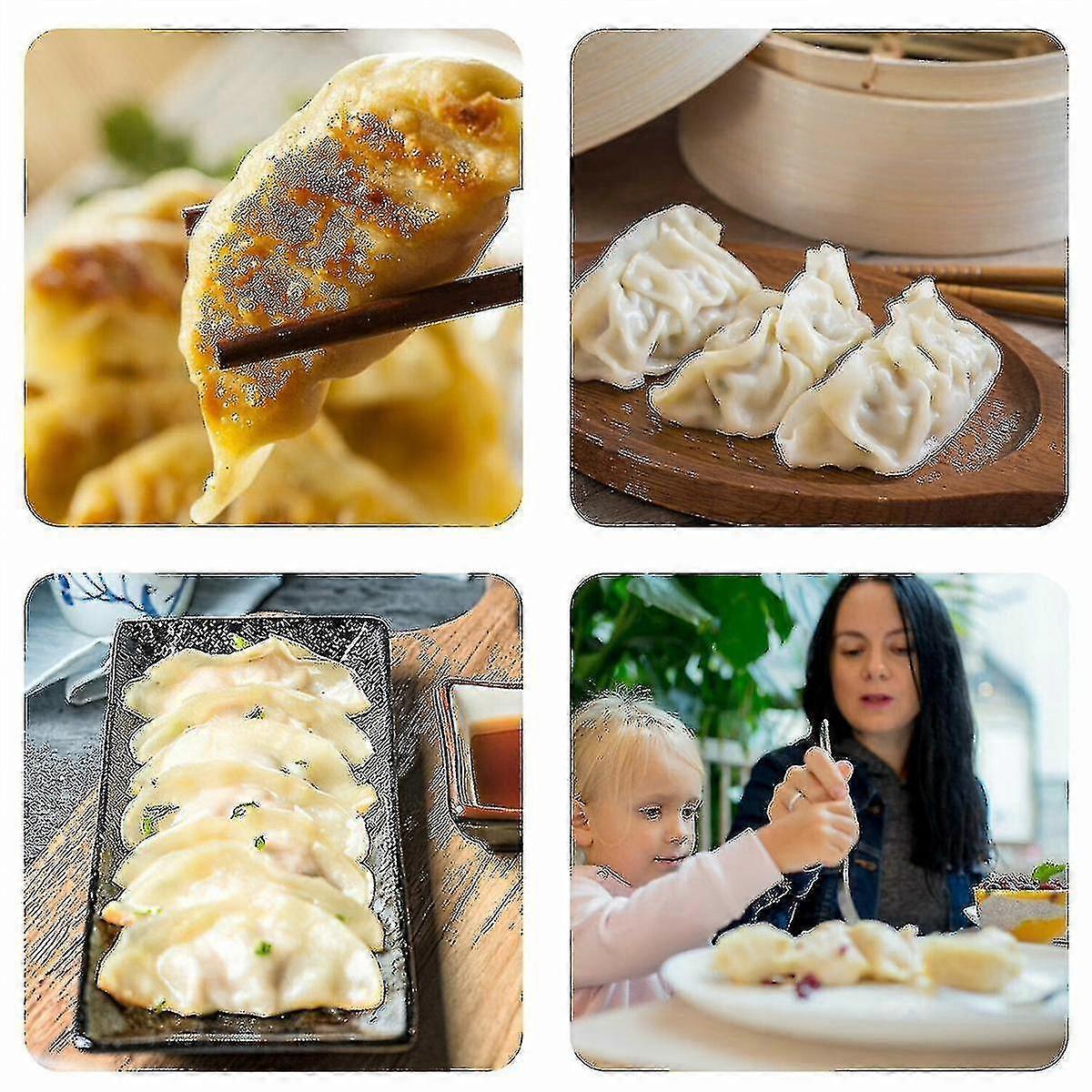 3pcs/set Stainless Steel Pastry Tool 2x Dumpling Maker Mould + Flour Ring Cutter