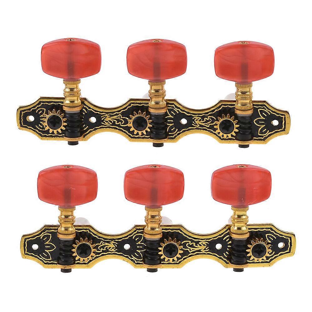 Guitar String Tuning Pegs Machine Heads Tuners Keys Red 3 x 3