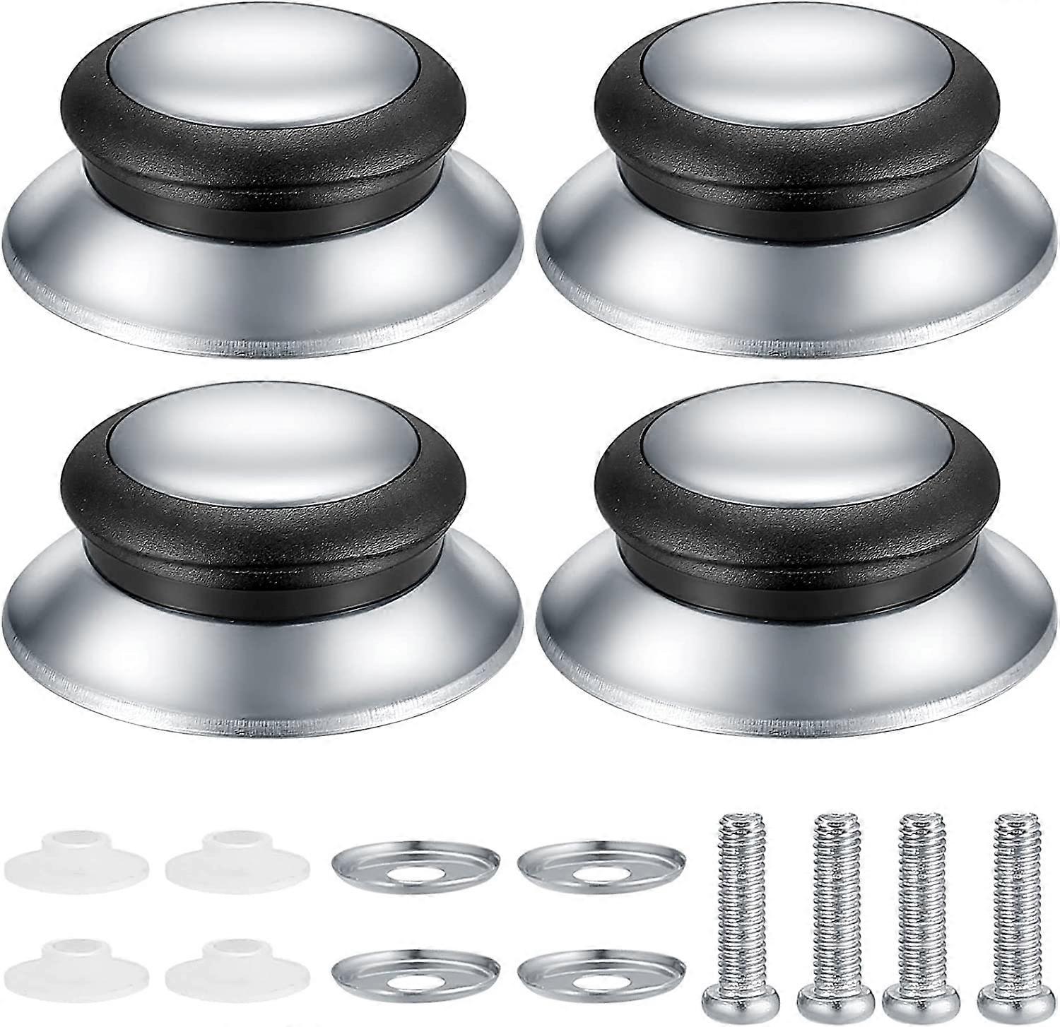 Pot Lid Knobs, 4 Pieces Pot Lid Knobs, Heavy Duty Stainless Steel Universal Kitchen Pot Pan Handle