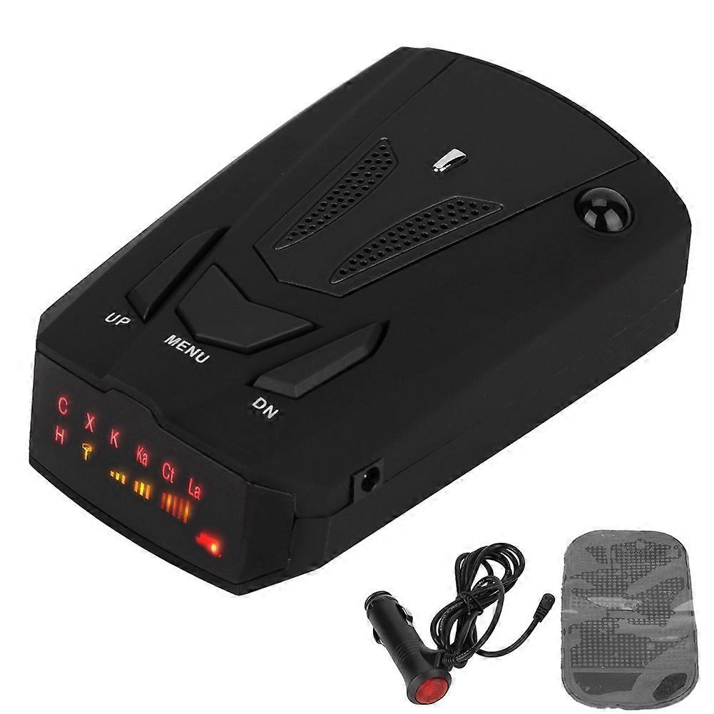 16 تردد الفرقة 360 درجة V7 GPS سرعة السيارة سلامة صوت التنبيه كاشف رادار الليزر (أسود)