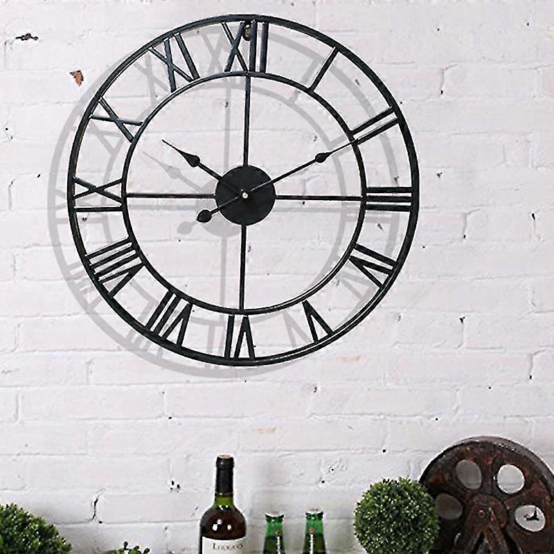 40CM Roman Numerals Metal Wall Clock