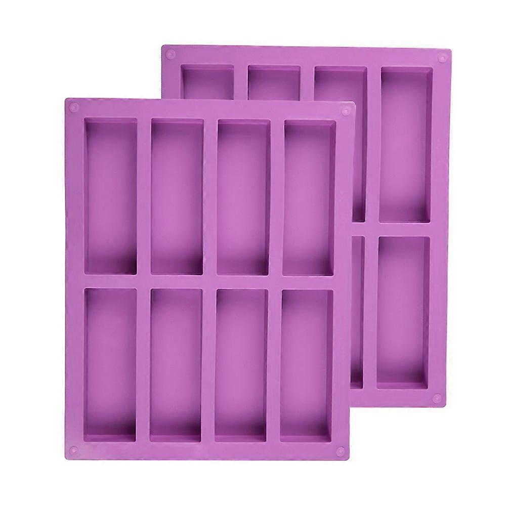 1pc/2pcs, 8-Cavity Silicone Mold For Baking Energy Bars, Muffins, Brownies, Cornbread, Cheesecakes, Pudding Cakes, And Soaps - Large Rectangular Mold 