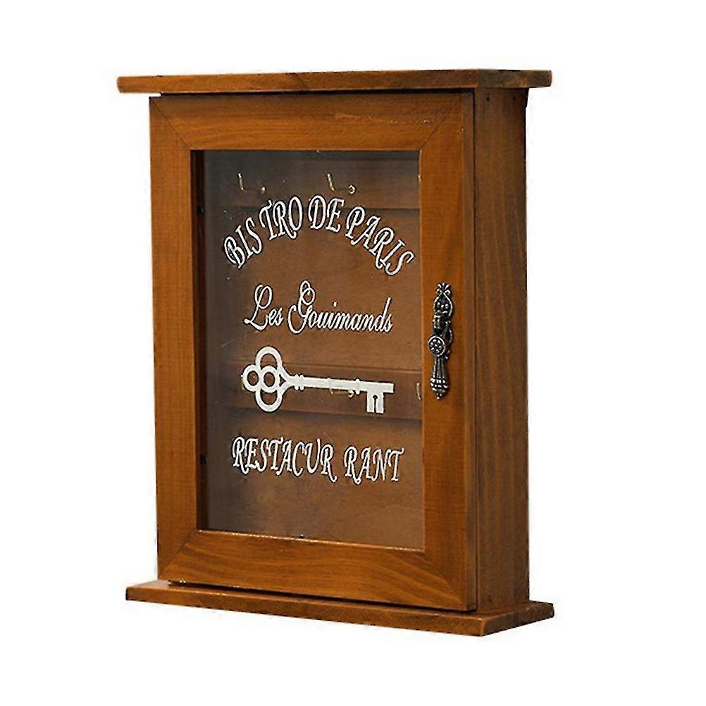 1pc Storage Box Rustic Wall Key Holder Entry Door Box Wall Key Storage Organizer