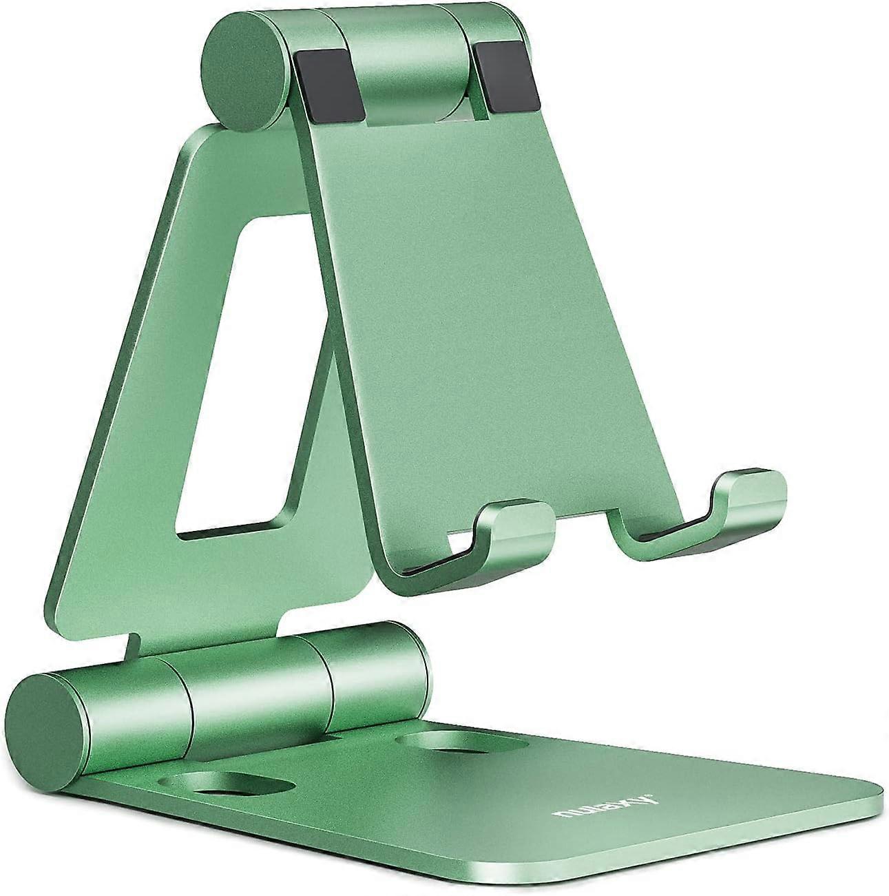 Dual Folding Cell Phone Stand, Fully Adjustable Foldable Desktop Phone Holder Cradle Dock Compatible with All Phones