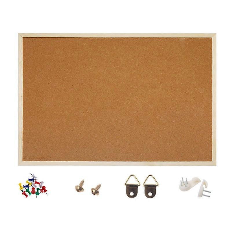 Earth Executive - Tableau d’affichage en liège avec cadre en MDF, chêne, 30 x 40 cm