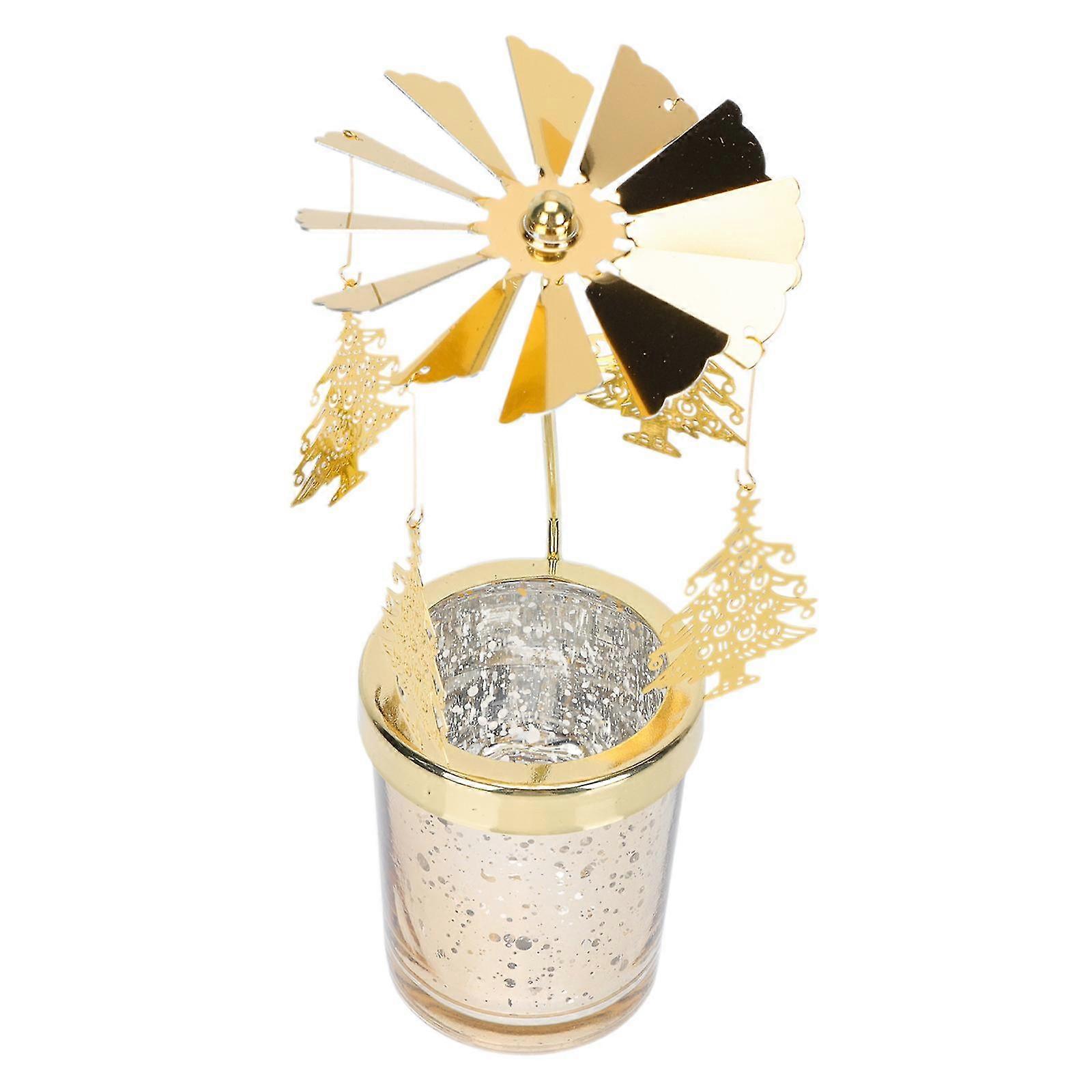 1pc Rotating Candlestick Tabletop Candlestick Decoration Romantic Candlestick-FCY
