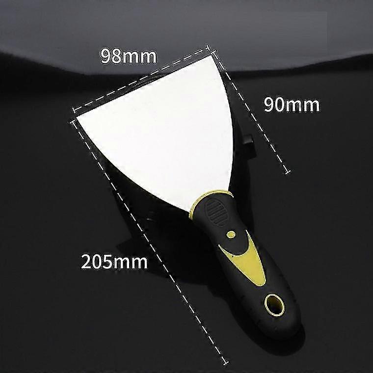 2 قطع 4 بوصة الفولاذ المقاوم للصدأ بليد شواء مائل حافة مكشطة خشبية مقبض مستلزمات التنظيف