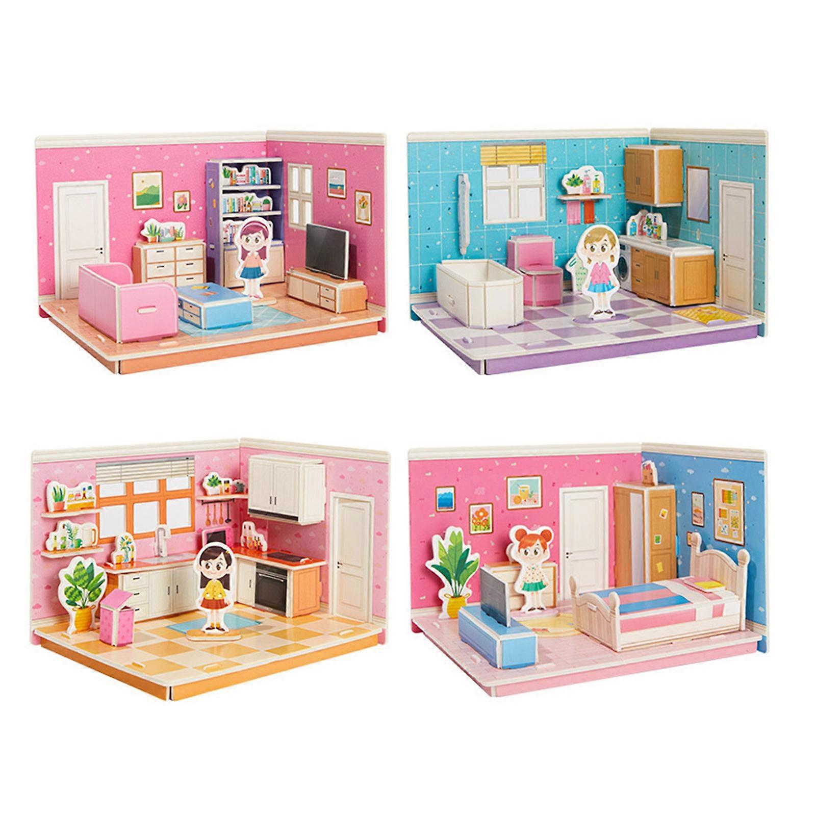 3D three-dimensional jigsaw interactive children's educational toys handmade paper Mosaic model