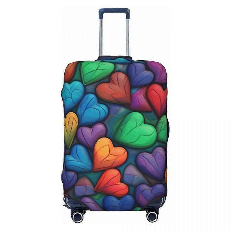 Barevné Srdce Kufr Obal Dovolená Ilustrace Barvy Láska Praktické Zavazadlové Dodávky Cruise Trip Protector