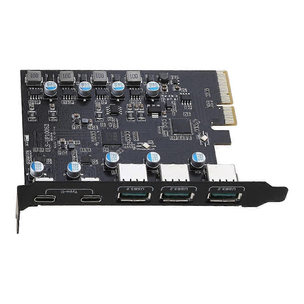 Tarjeta de expansión PCIe USB 3.2 súper rápida de 20 Gb 5 puertos USB-A tipo C para Windows