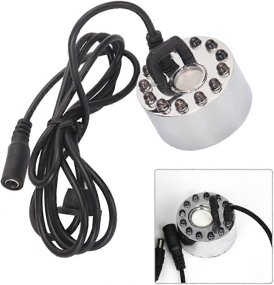 Mini Mist Maker Fogger 12 Led Ultrasonic Mist Maker Water Fountain Pond Fog Machine 24v Atomiseur