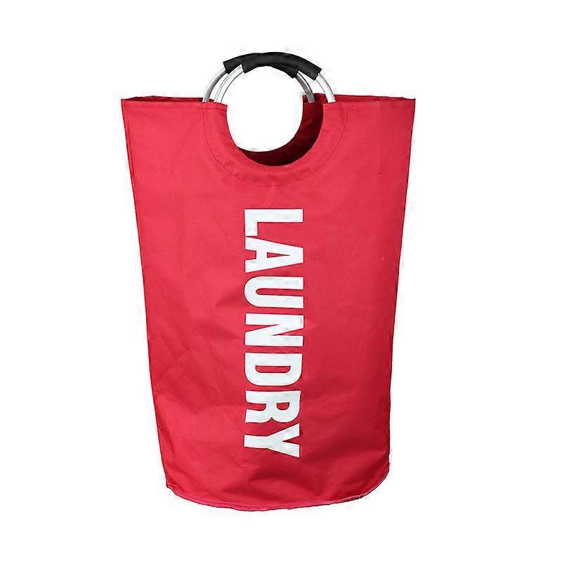 82L Laundry Baskets, Collapsible Laundry Bag, Large Capacity Folding Laundry Bins- Red, L