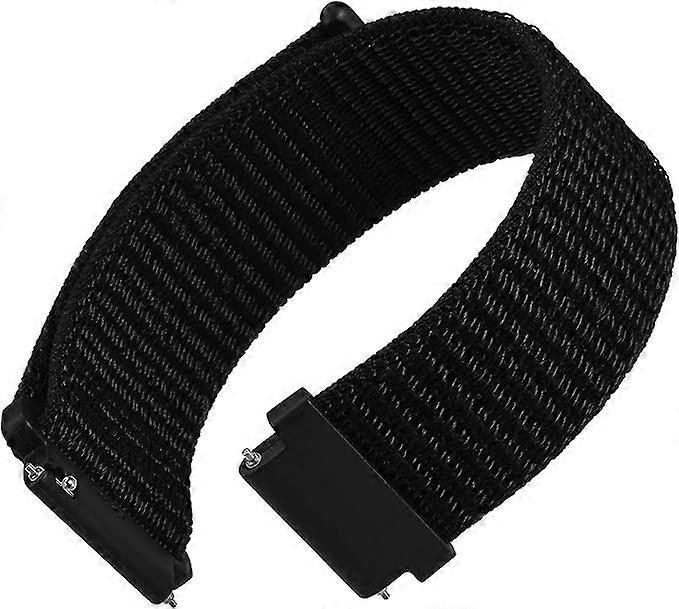 Black - Universal Adjustable 22mm Nylon Strap, Quick Release, Unisex Replacement Strap, Strap Width