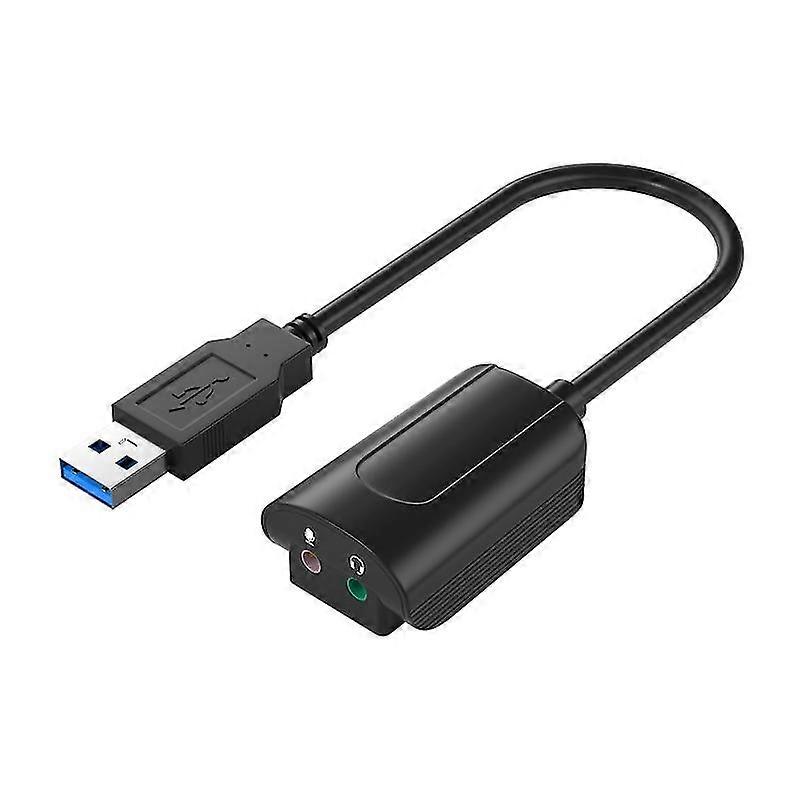 7.1 Sound Card Usb 2.0 To Audio Miccrophone Mic Adapter Computer External Plug