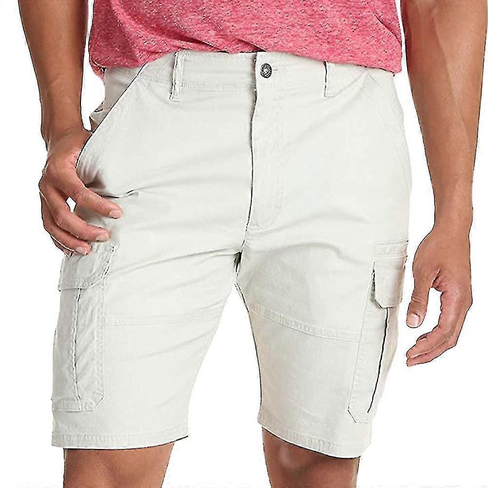 Mens Shorts Summer Casual Multi Pockets Straight Leg Short Pants