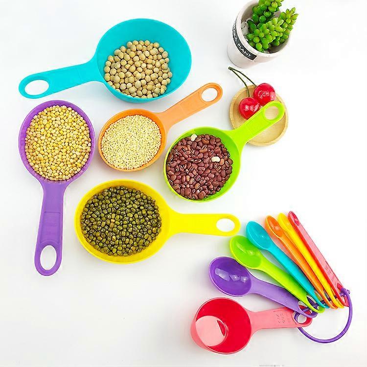 Set of 12 Measuring Spoons, Measuring Cup for Kitchen and Baking Plastic