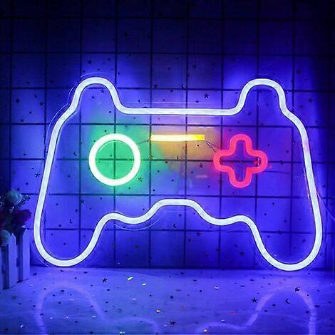 Gamer Neon Sign Gamepad Controller Neon Signs Neon Light Gaming Wall Lights Playroom Decor Blue for Kids Cool Game Room Home Decor 16''x11''