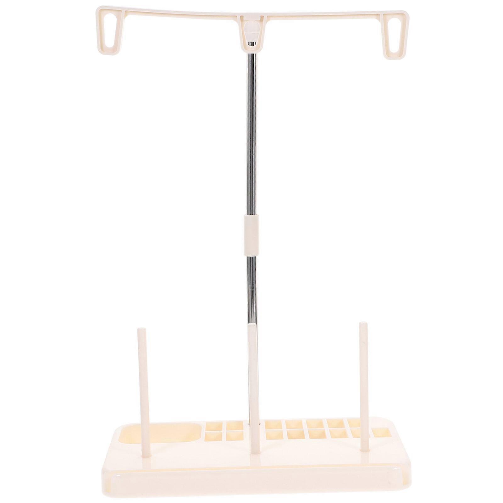 Sewing Machine Universal Thread Stand Plastic 3 Spools Holder Household Thread Holder for Sewing Embroidery (White)