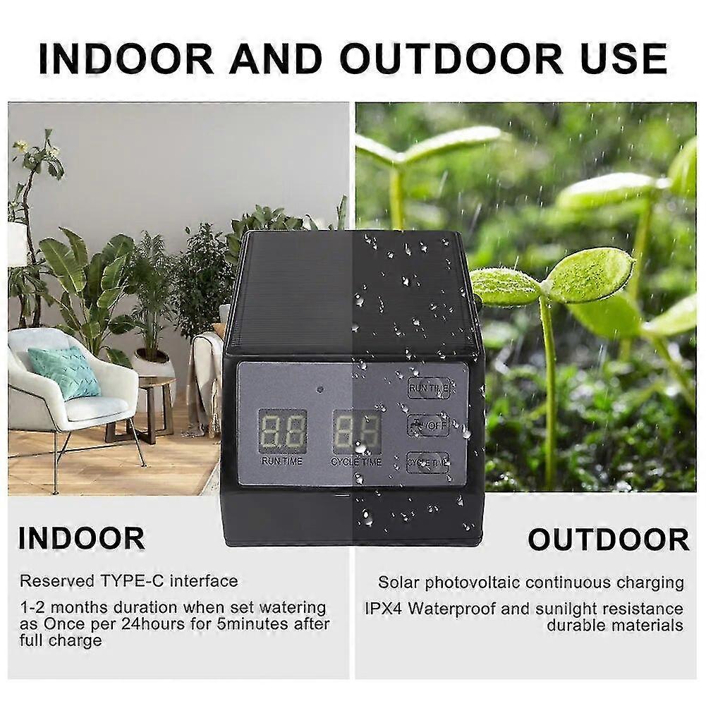 Excellent Solar Energy Equipment Hose Timers Lcd Display Garden Irrigation Controller Water Saving Automatic Watering System 2 Timer Modes