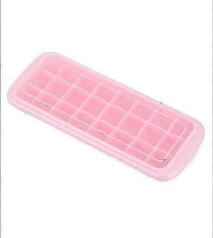 25Cm 2Pcs Ice Molds With Cover Silicone Diy Ice Making Molds Popsicle Ice Cube Trays(Pink)