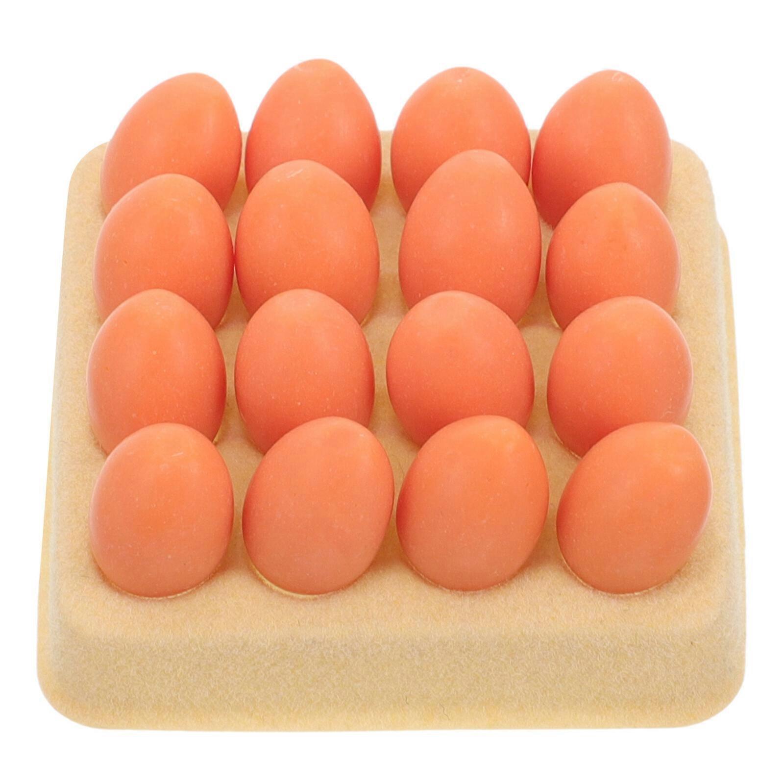 1 Set Mini Simulation Eggs Miniature Fake Eggs Tiny Eggs with Mini Tray