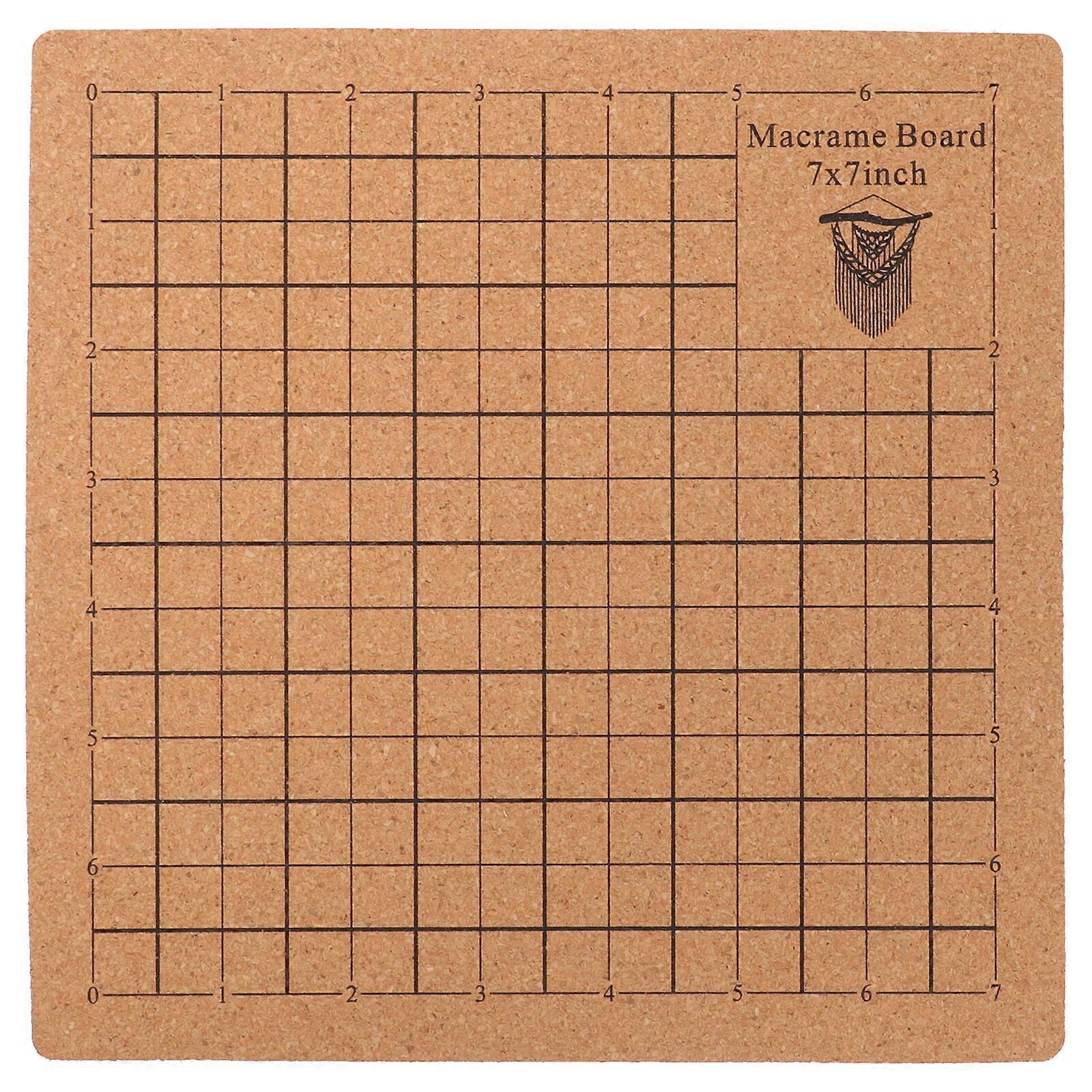 1 Set of Wood Macrame Board Wood Board Grid Rope Knotting Board for Knotting Project with T Pins