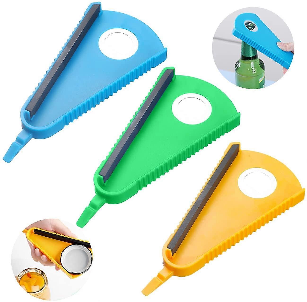 Bottle Opener,Lid Openers Jar Opener Beer Bottle Opener,Glass Gripper Lid Opener,Kitchen Gadgets, Multi-Function Can Opener and Bottle Opener for Kitc