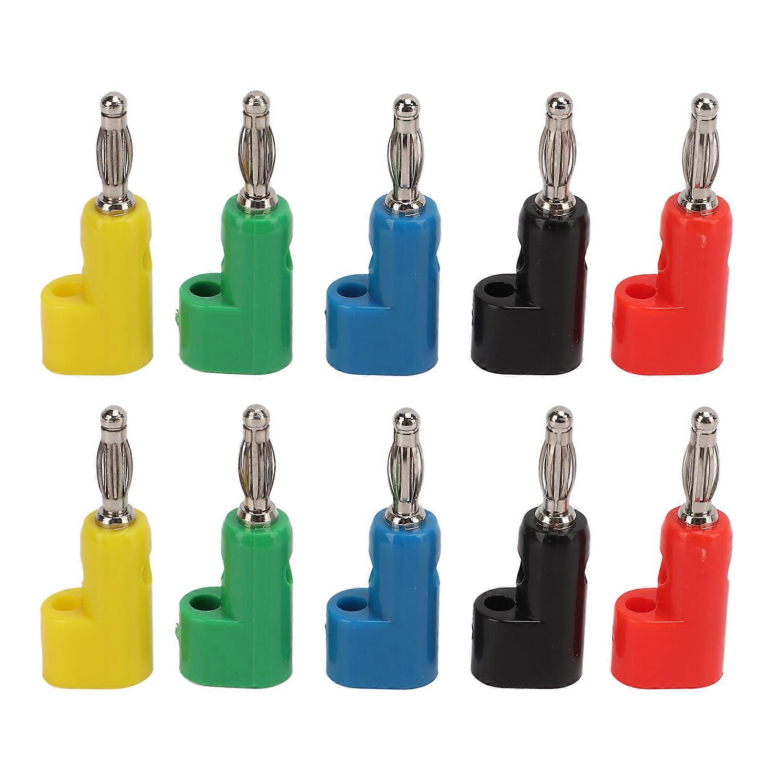 Stackable Lantern 4mm Banana Plug Solderless Open Screw Type Brass Male Connector J.10026