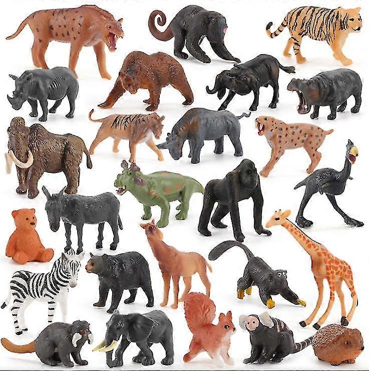 Simulation Wild Ancient Animal Model Lion Cub 31pcs Solid Mini Figure