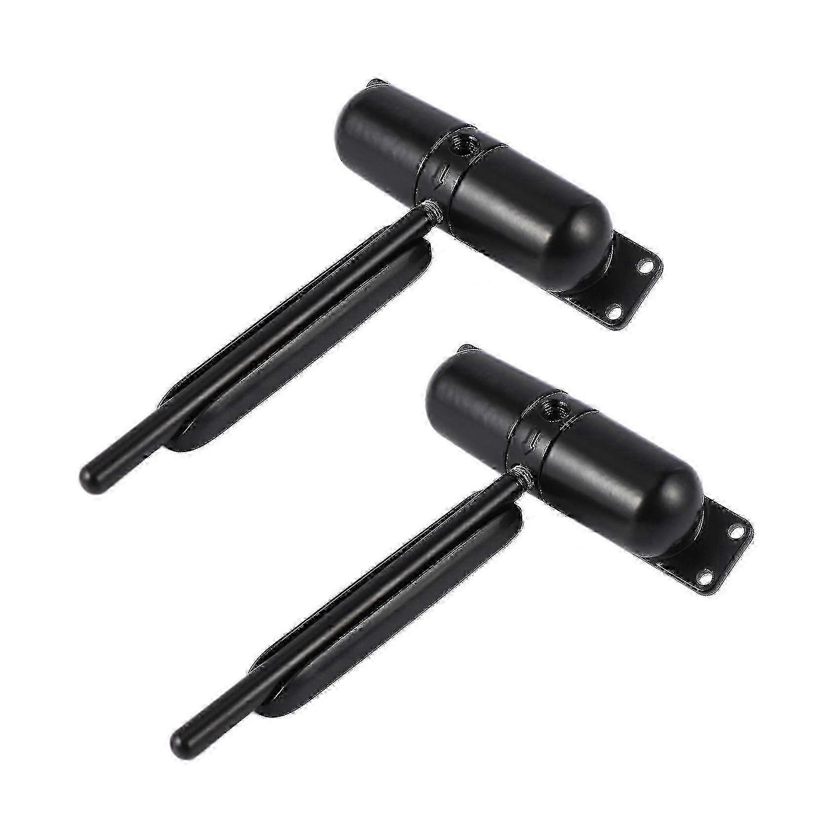2 Set 20-70kgs Black Adjustable Surface Mounted Spring Door Closer Automatic Door Closer Fire Rated - JA