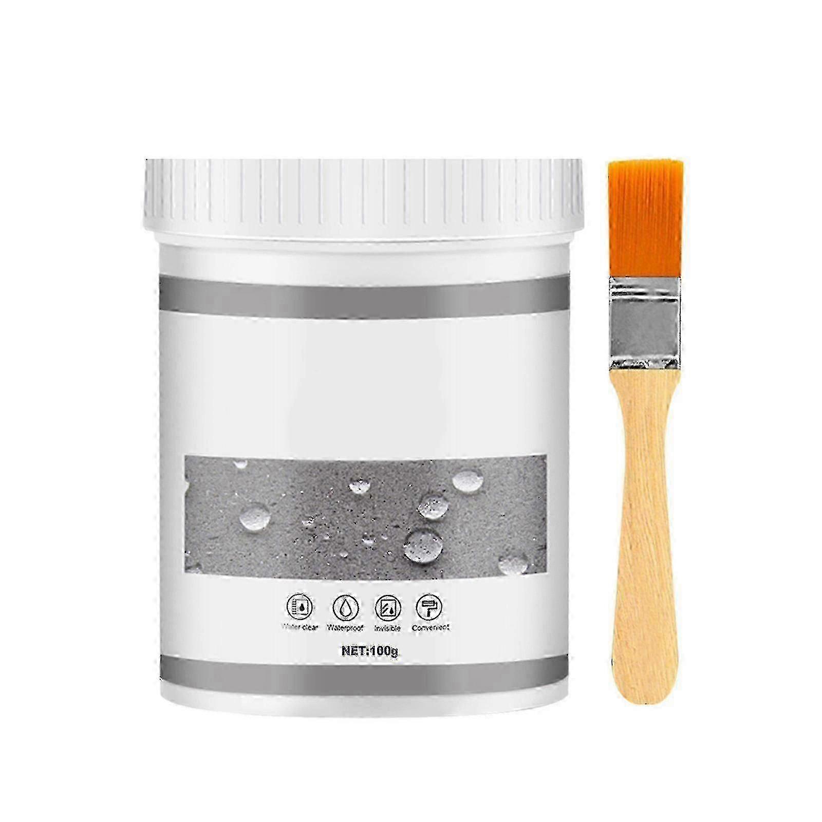 Jaysuing Waterproof Agent Transparent Anti Leaking Invisible Insulation Sealant With Brush For Wall Tile Cement 100g