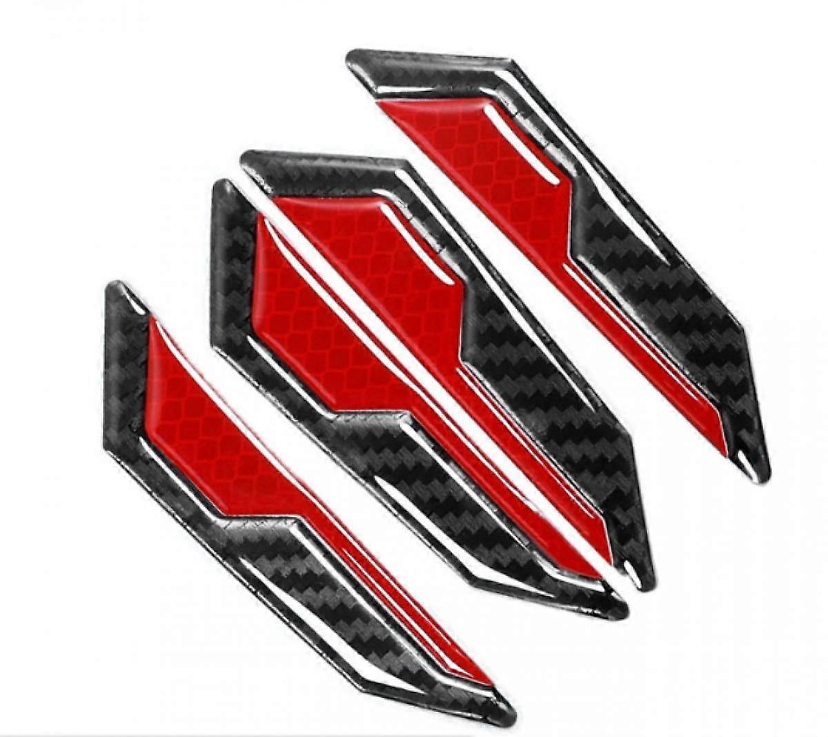 4pcs Car Door Anti-Collision Strip Body Stickers Reflective Warning Stickers Decorative Scratch-Resistant Modified Universal