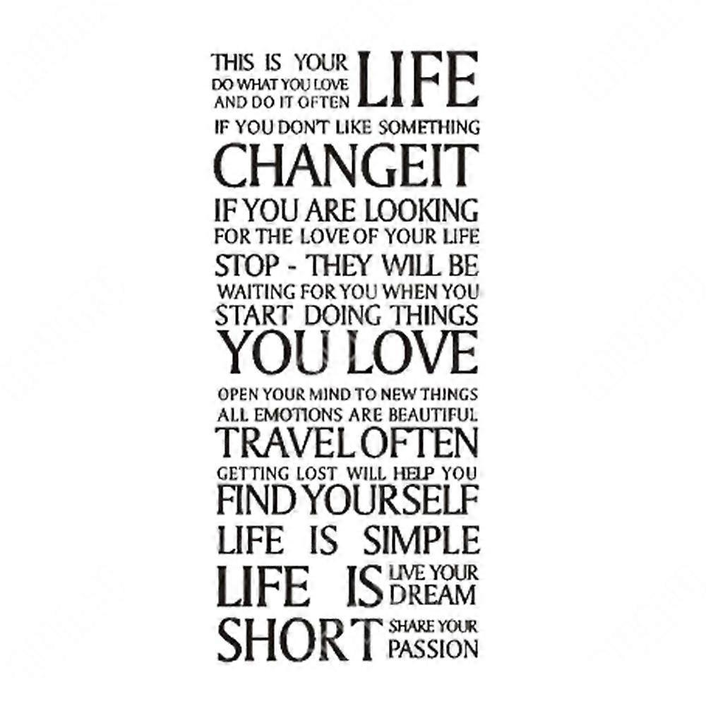 Proverbs English Poem Wallpaper Wall Sticker