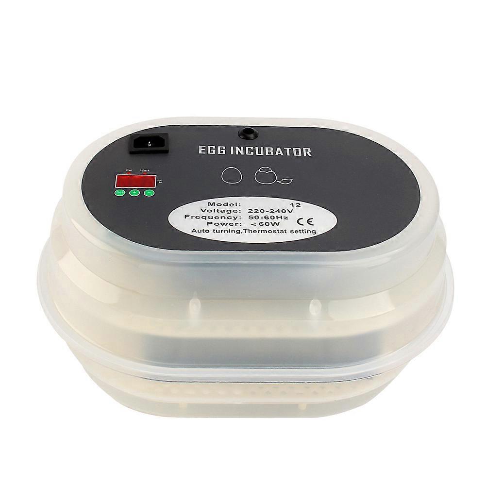 12 Eggs Incubator Manual Eggs Turning Incubator Poultry Climate Control