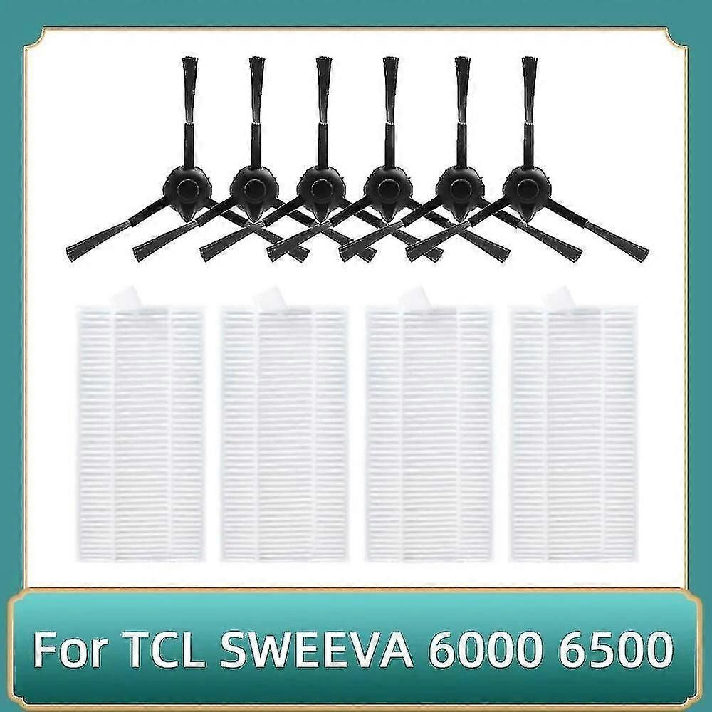TCL Sweeva 6000 6500ロボットバキュームローラーブラシ用サイドブラシHEPAフィルタースペアパーツアクセサリーセットG
