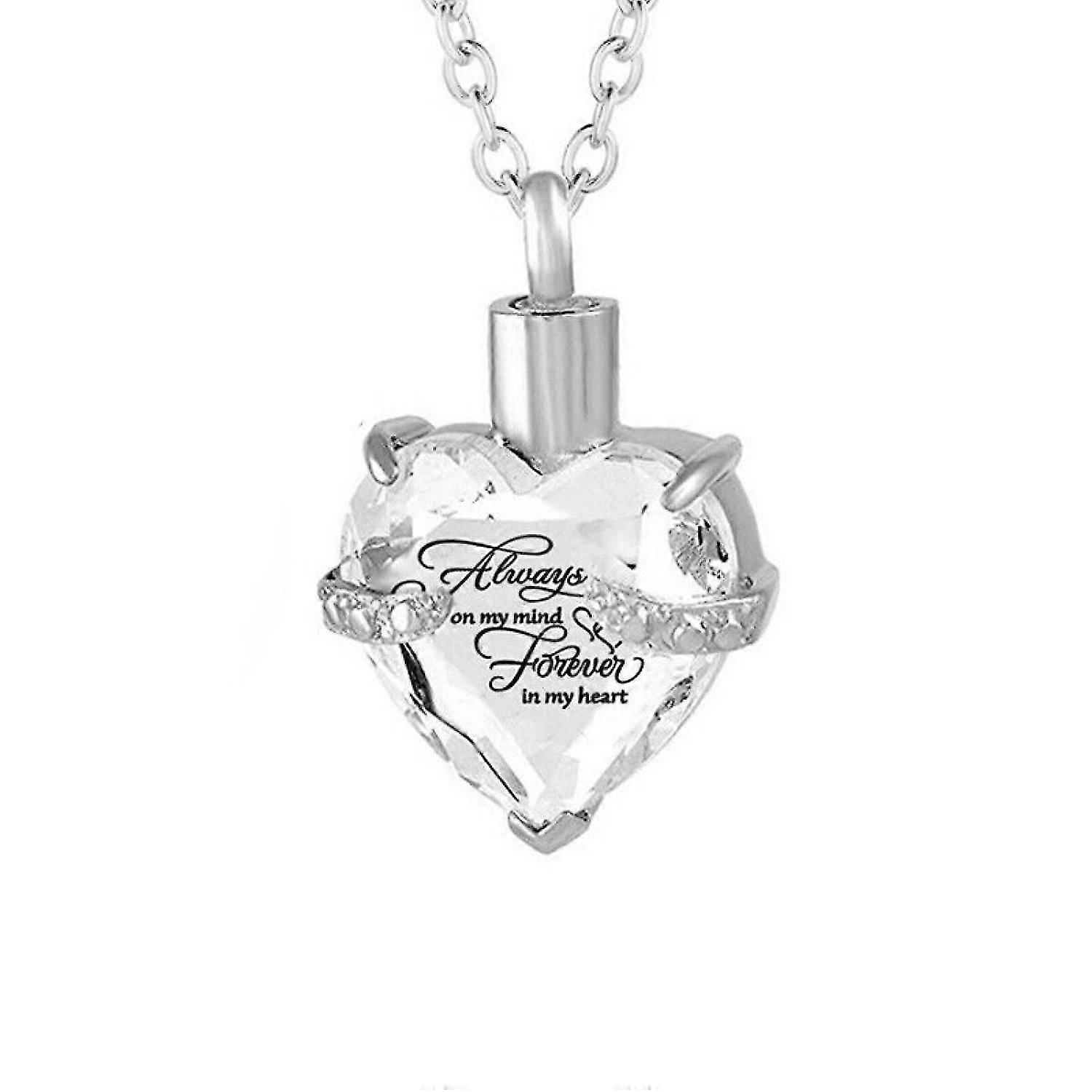 Cendres urne collier crémation bijoux coeur pendentif pour cendres médaillon commémoratif