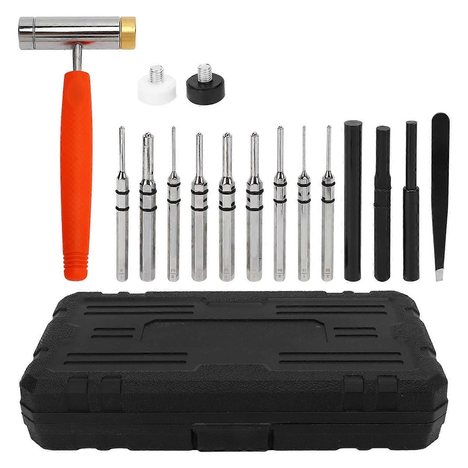 Punch Set Punch Tools Steel Punch Hammer Set Portable Pin Punch Set with Detachable Hammer Storage B