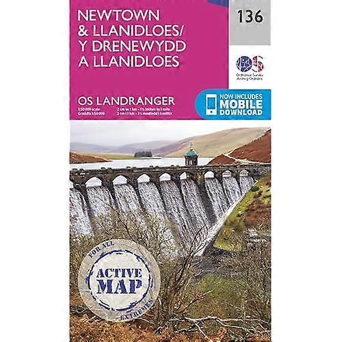 Newtown & Llanidloes (OS Landranger Active Map)