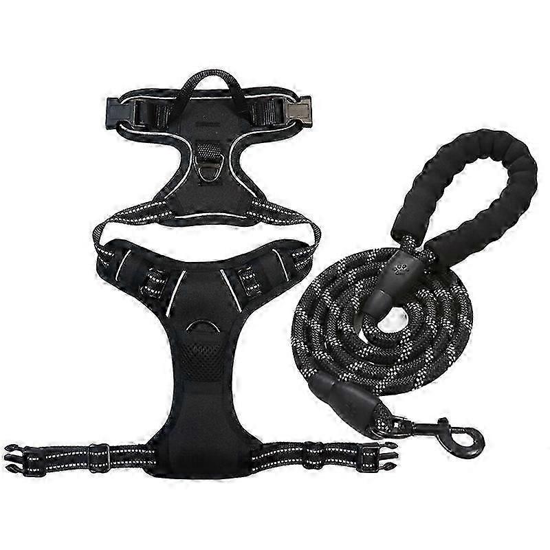 No Pull Dog Harness Front Clip Heavy Duty Reflective Easy Control Handle for Medium Large Dog Walking