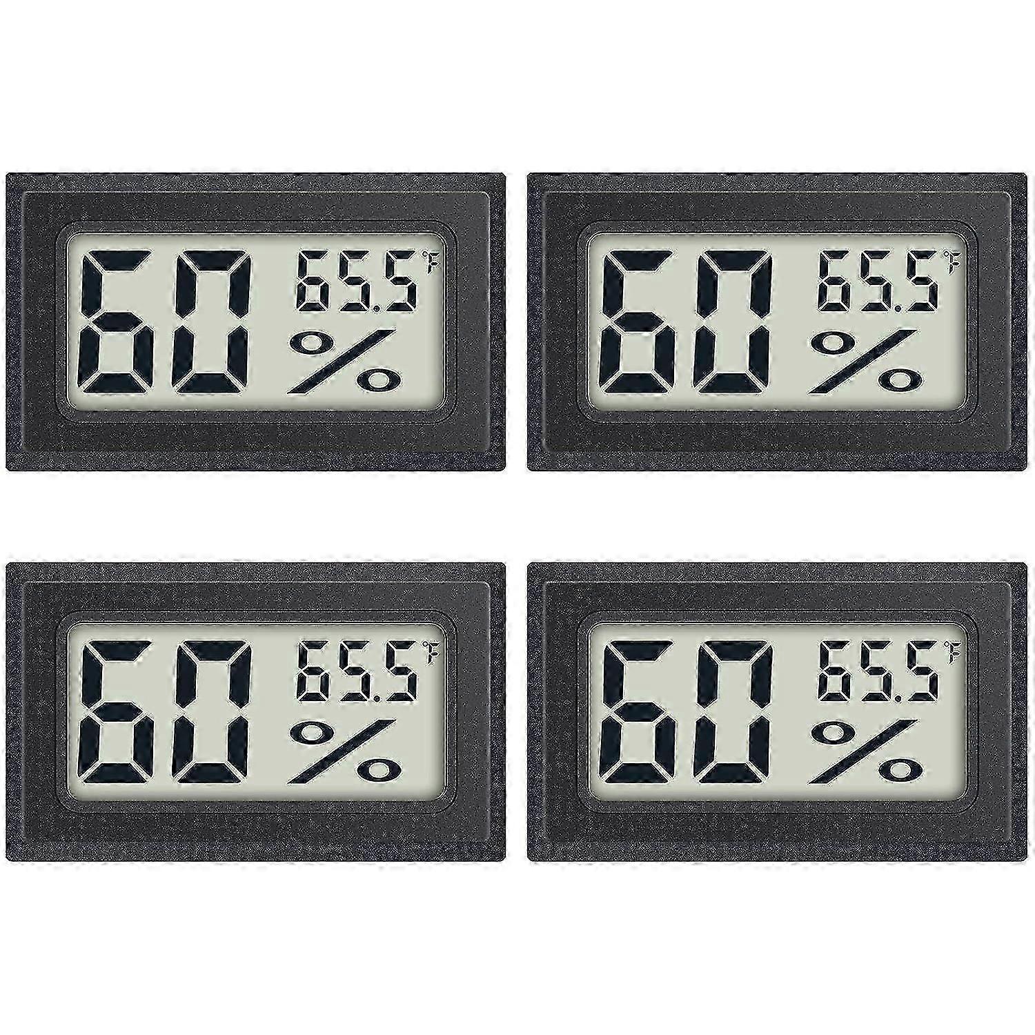 Mini Digital Thermometer Hygrometer - 4-Pack