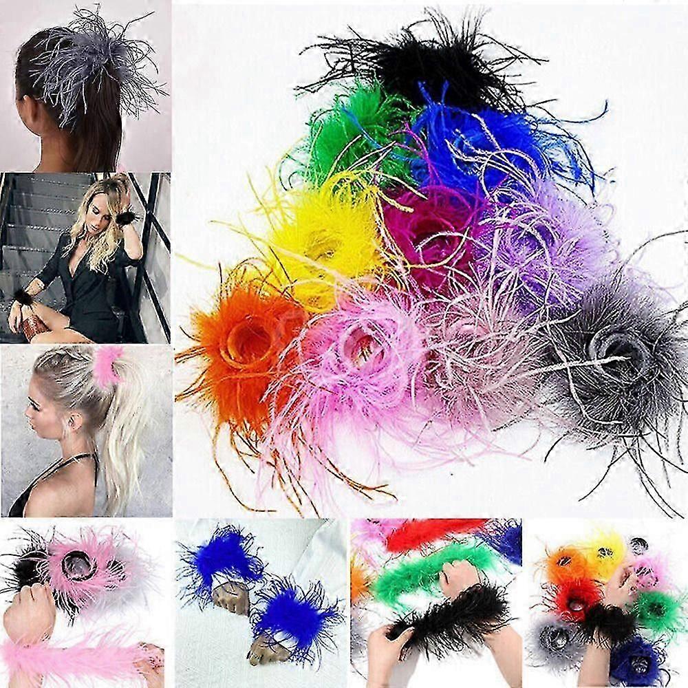 Valódi szőrme strucc toll mandzsetta csukló ujj toll mandzsetta blézer csap karkötők toll