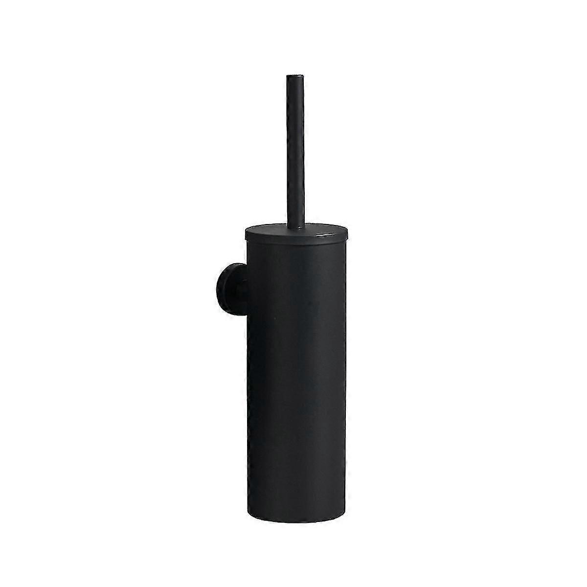 304ステンレス鋼円筒形つや消しブラック垂直トイレブラシ壁掛けバスルームトイレCL TY