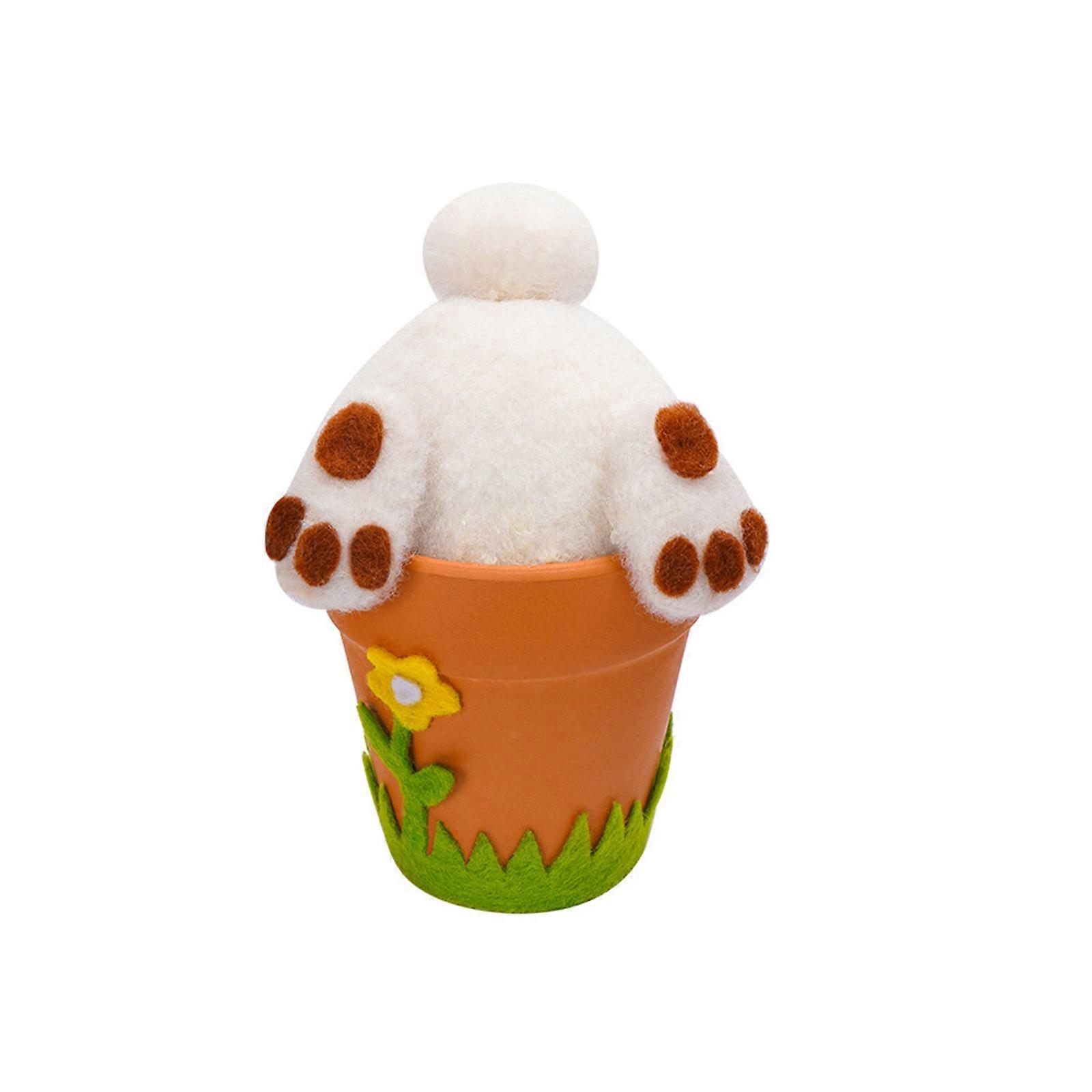 Easter Bunnies Decorations Simulation Rabbit Figurine Desktop Artificial Animal Model for Easter Day Garden Decor
