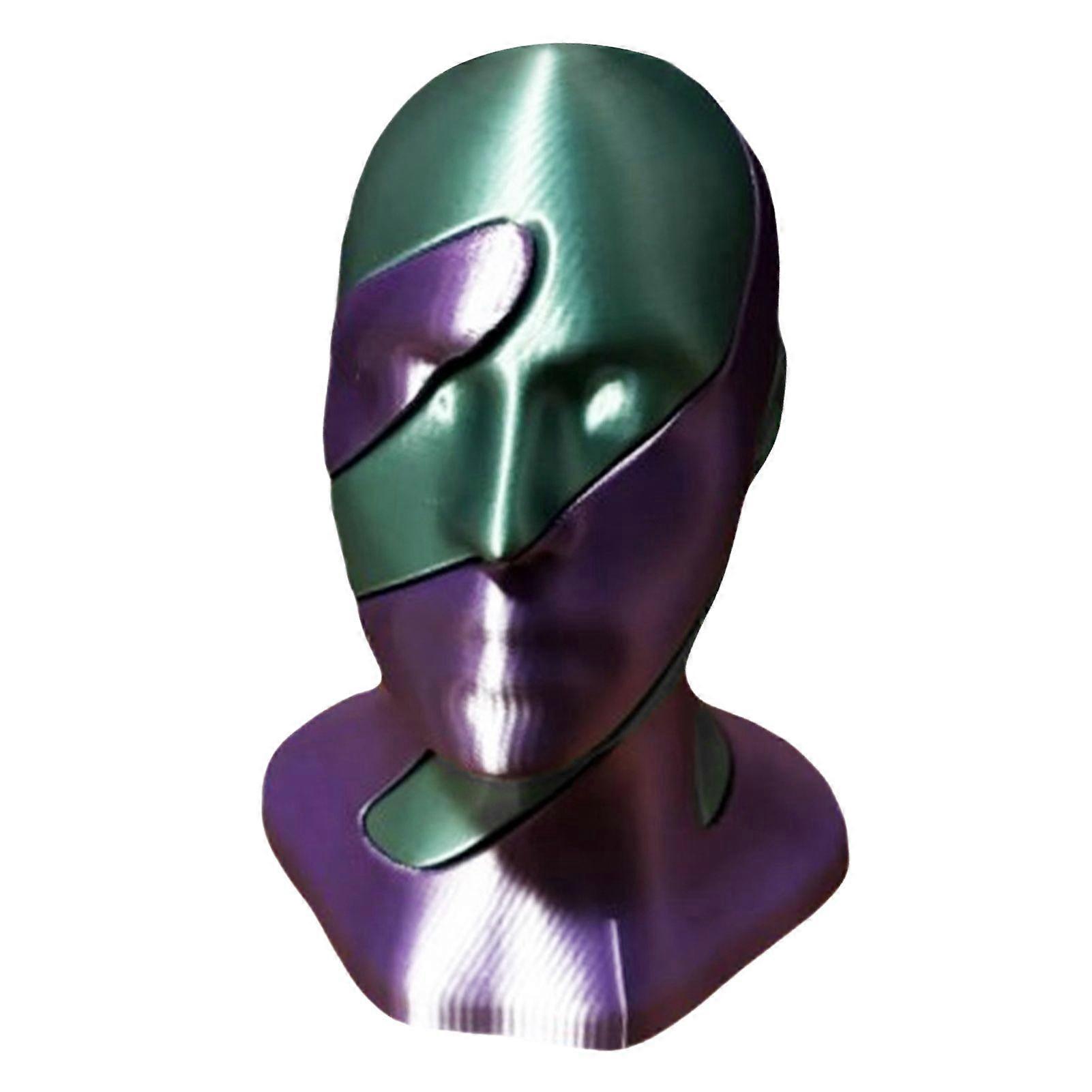 3D Printed Head Ornament Passthrough Mannequin Head Ornament Human Head Shape Tabletop Ornament for Home Decor